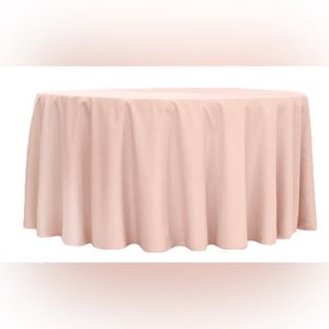Blush round tablecloth 120”